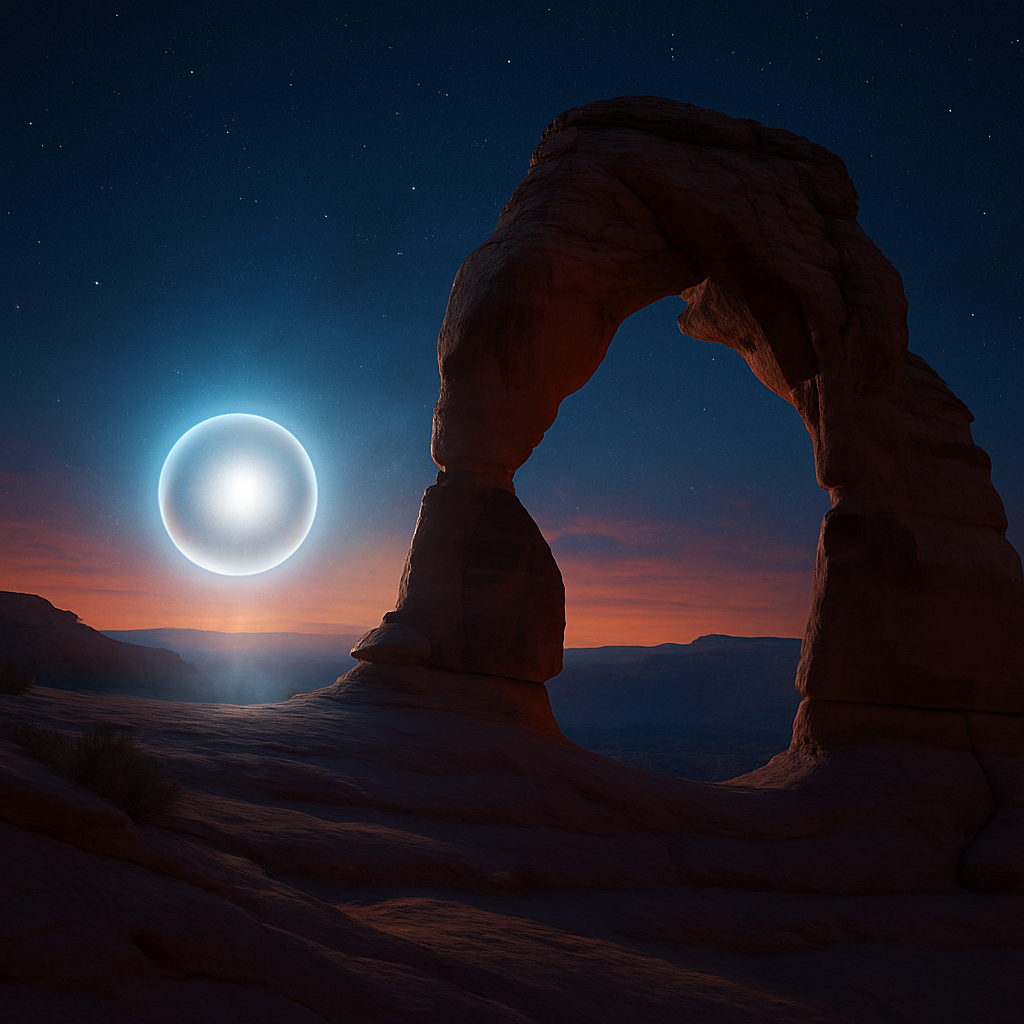 🛸 Silent Orb Over Arches: Utah Rangers Report Silver Sphere